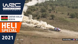 Top speed in stunning scenery  HELI special  WRC Safari Rally Kenya 2021 [upl. by Ecylla]