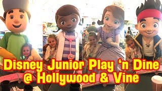 Disney jr Play amp Dine at Hollywood amp Vine  Our 2nd Trip to WDW  Day 6  Part 3  July 10 2017 [upl. by Usanis245]