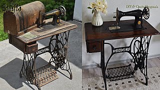 Antique Singer Sewing Machine Restoration For Decor [upl. by Carmon853]