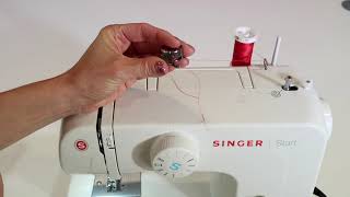 Singer Start 1304 5 Threading amp Winding a Bobbin [upl. by Milicent]