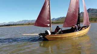 Tacking on a Drascombe Lugger [upl. by Hareenum57]