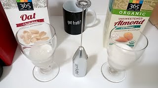 Oat Milk vs Almond Milk part 2 Frothing Test [upl. by Gabbie189]